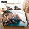 Beautiful Coastline City Duvet Cover Set, 3Pc Bedding Set, Soft Comfortable Breathable Duvet Cover, For Bedroom Guest Room Decor