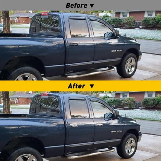 Set of 4 Car Door Handle Covers Full Set Chrome For 2002-2008 Dodge Ram 1500