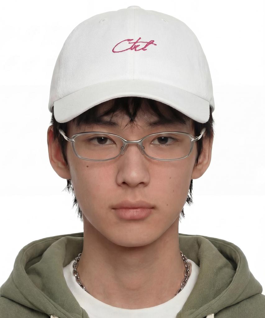 Eondeokeonteulol Cotton Logo Ball Cap Script / Classic B B / White Sign