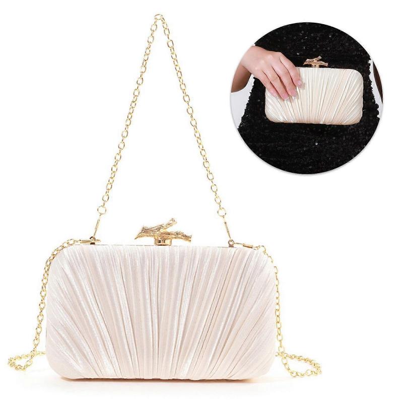 Womens Chain Strap Crossbody Bag Elegant Evening Bag Handbag Retro Banquet Bag Clutch Purse Shoulder Bag for Party
