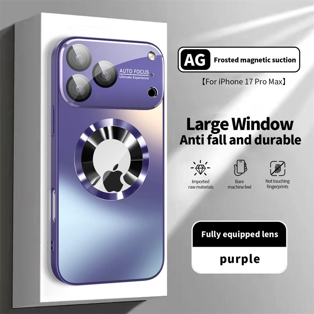 Luxus Titan Metallic Farbe Matt Magnetische Hülle für iPhone 17 16 15 14 Plus 13 12 11 Pro Max für Magsafe Kabelloses Ladegehäuse