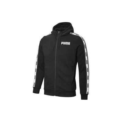 Band Logo Panel Kapuzen-Sportjacke Herren Oberbekleidung Schwarz 845639-01