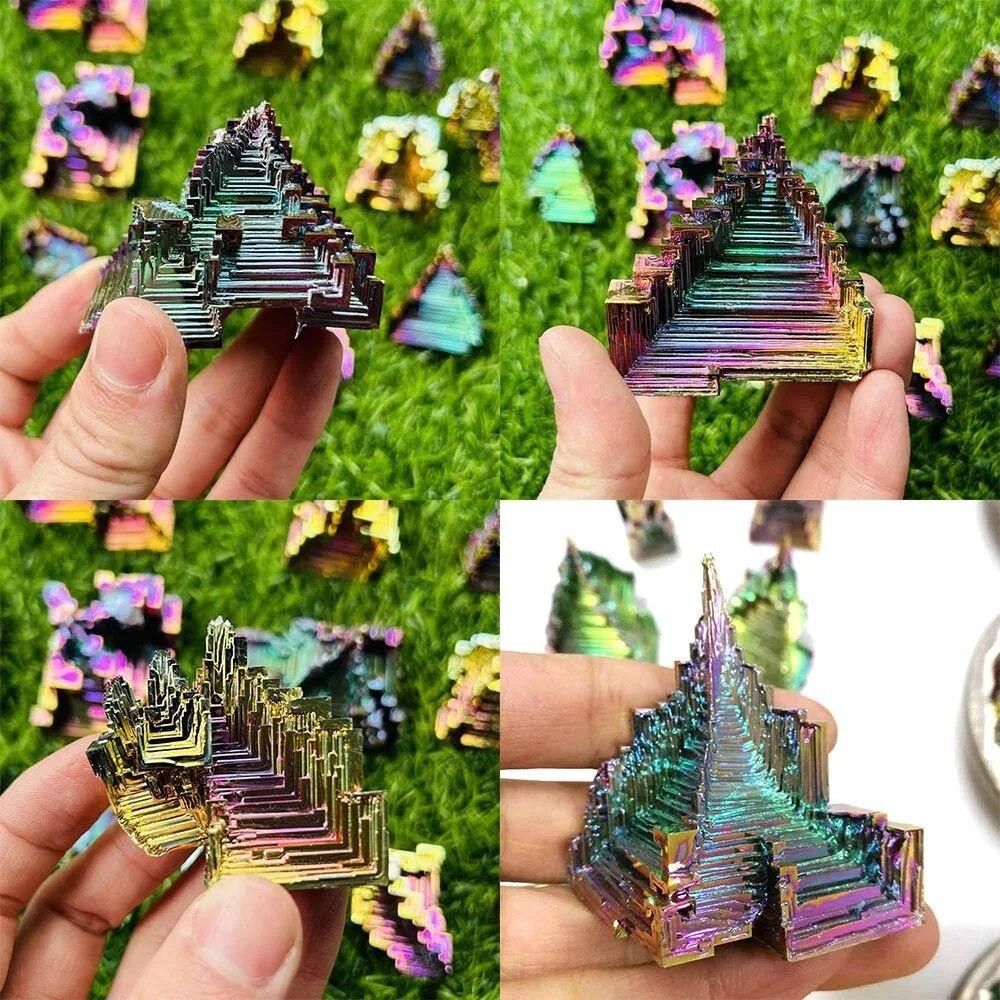 Ručně vyráběné přírodní kameny z bismuthových dolů Řemesla Podivné kamenné ozdoby Hradní minerální vzorky Sbírat