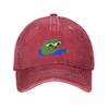 Dancing Apo Pepe the Frogs help helper Baseball Cap Snap Back Hat Horse Hat fun hats Custom Cap Unisex Womens