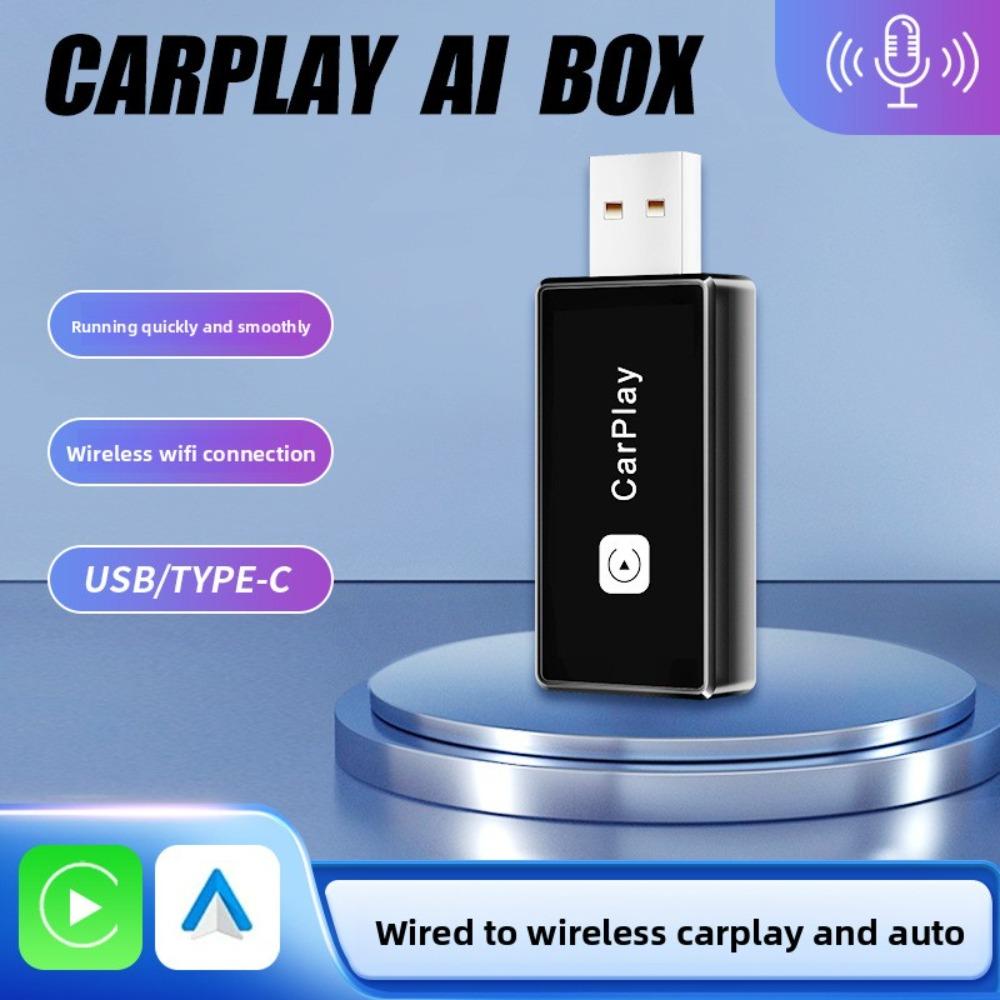 USB Wireless CarPlay Adapter Convert Wired To Wireless CarPlay Android Auto 2 In 1 CarPlay Box for Car