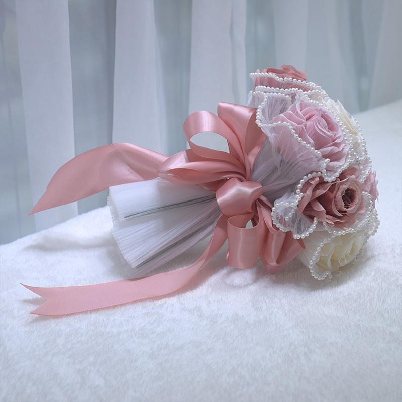 1 Stück Hochzeitsstrauß Realistische Seidenblumen Mariage Geschenk Braut Brautjungfer Zeremonie-fertige künstliche Halteblumen