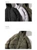 Men's Winter Hooded Mid-length Cotton-padded Jacket - Thick, Loose-fit Outerwear.
