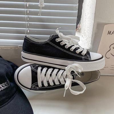 New Style Canvas Shoes Student White Shoes Women Low-top Flat Shoes Casual Sneakers
