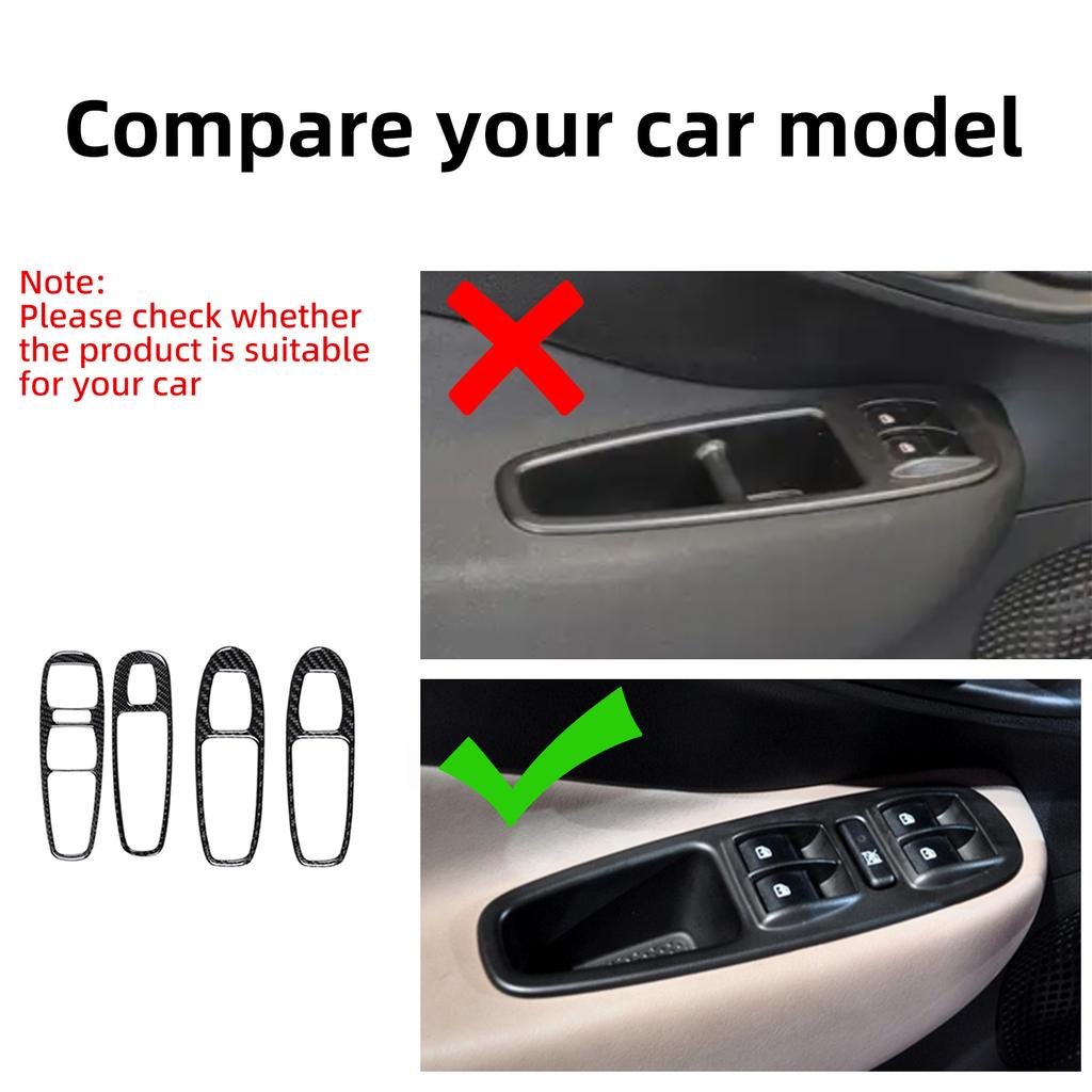 Carbon Fiber Style Interior Sticker for Fiat 500L 2012 2013 2014 2015 2016 2017 Door Handle Area