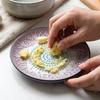 Raised Teeth Ceramic Grater Plate Colorful Embossed Manual Garlic Masher  Household Use