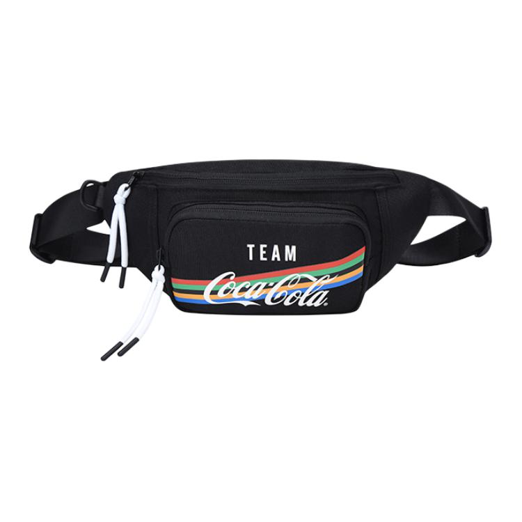 Anta Running Sports Large Capacity Oxford Fabric Crossbody Waist Bag Unisex bags Black 992038132-2 Black