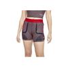 Nike Striped High-Waisted Fitness Shorts Women Shorts Red Blue CU0224-498
