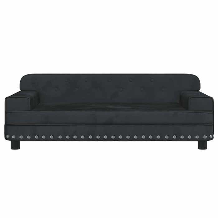 VidaXL Canapé pour enfants noir 90x53x30 cm velours 3196283