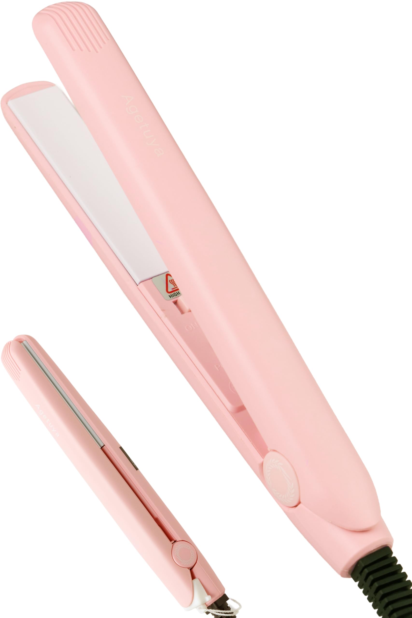 

[Choose from 5 colors x Find your favorite color hair iron] Agetsuya Agetsuya Mini Pop Hair Iron Baby Pink | Lightweight, includes portable heat-resis