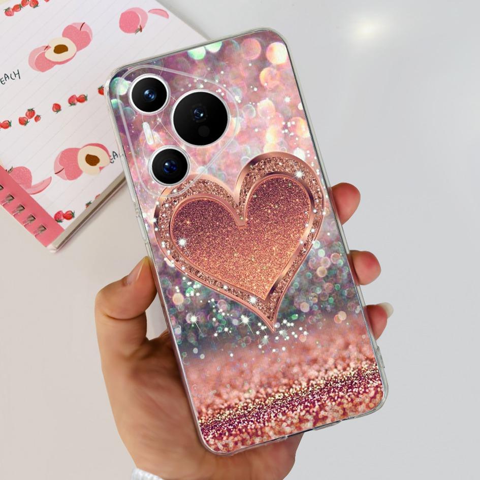 For Huawei Pura 70 Pro Plus Case Fashion Flowers Clear Soft Silicone Shockproof Phone Cover For Huawei Pura 70 Pro Pura70 Bumper