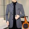 Men's Autumn/Winter Velvet Slim Fit Stand Collar Jacket
