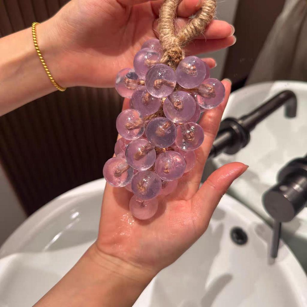 Handmade Crystal Grape Scented Soap String: Long-Lasting Fragrance for Home and Hand Washing