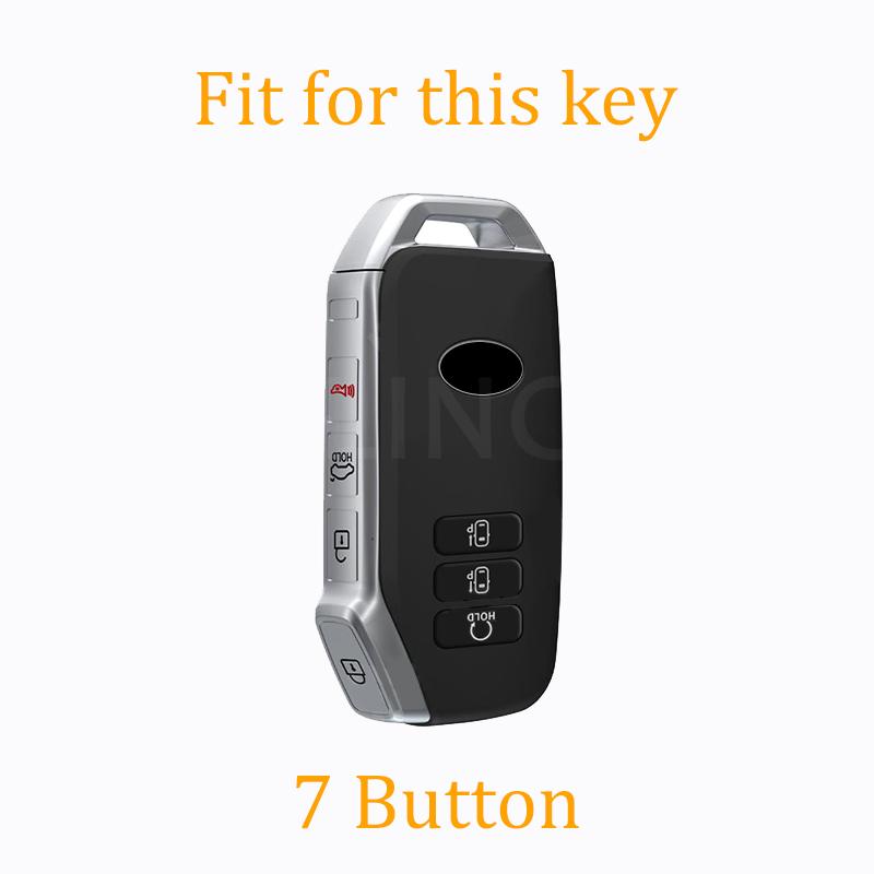 7 Buttons Shell Fob For Kia 2022 Sportage Niro Hybrid Sorento MQ4 2021 2022 2023 EV6 GT-Line K8 V6 Holder TPU Car Key Case Cover