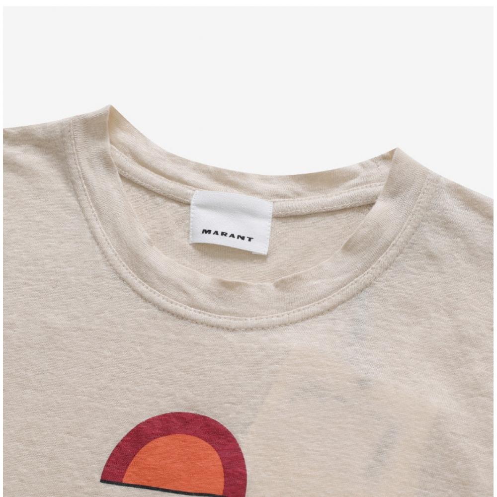 ISabelle Marant TS0045ha B1n16h 23ec Karman Karman Linen Men S Short Sleeve Tee