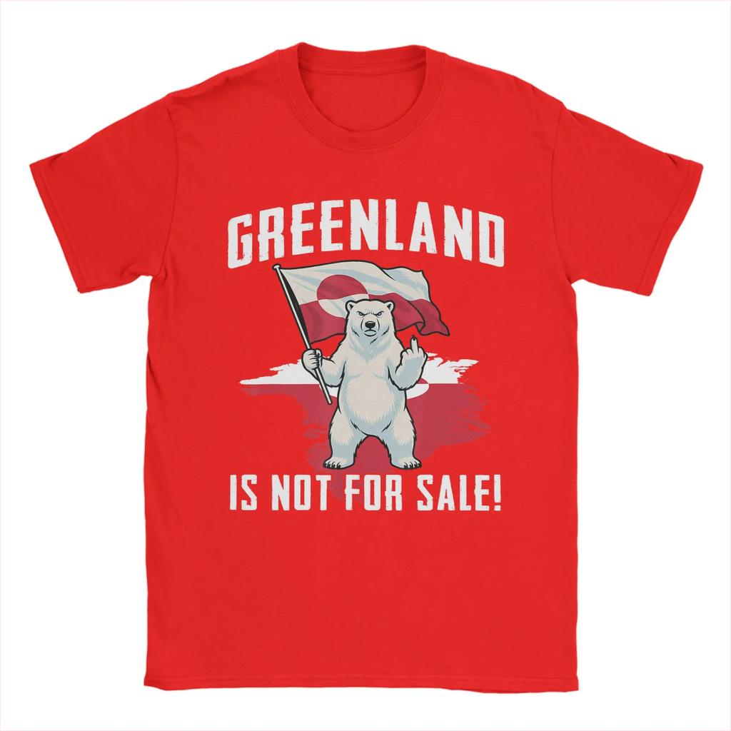 Grönland ist nicht zu verkaufen Liebe Grönland Baumwoll-T-Shirt Für Unisex Sommer Vintage T-Shirts Rundhals Harajuku T-Shirt Übergrößen Oberteile