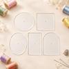5 Pieces Acrylic Needlepoint Template Clear Tracing with Center Hole Transparent Stencil