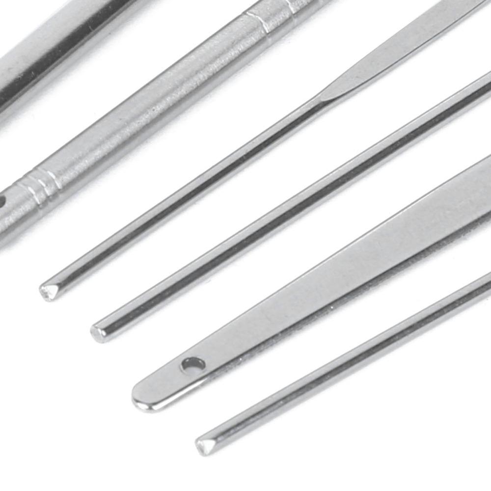 6 Pcs Stainless Steel Ear Wax Remover Widened Earwax Removal Kit Ear Cleaning Tool  Safe Cleaning