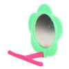 Bird Mirror Perch Flower Shape Decorative Plastic Parrot Mirror Stand Toy for Budgie Lovebird Cockatiel