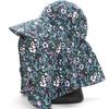 Shop   Women Flower Mask Sun Cap Navy Km Wh 0435