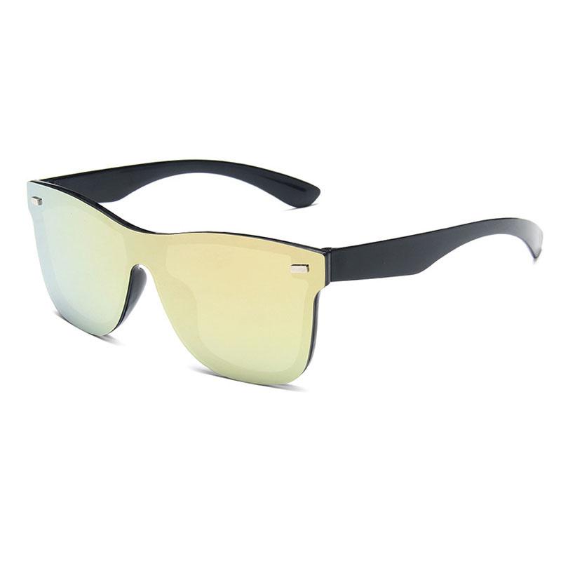 New Square Mirror Sunglasses Men Women UV400 One Piece Lens Fashion Brand Design Driving Eyewear Sun Glasses