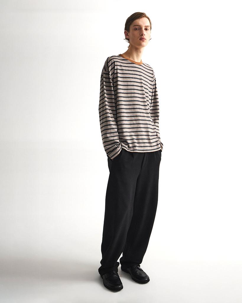 Eoneopegtideuesensyeol Cropped Border Long Sleeves / Camel&Black