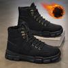 Waterproof Mens Snow Boots Winter Fur Padded Warm High Top Cotton Shoes Platform Non-slip Thicken Plush Ankle Boots Botas Hombre