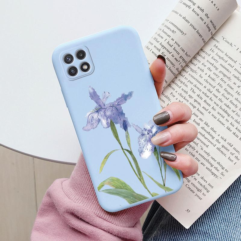 Weiche Hülle für Samsung Galaxy A22 A22S 5G Handyhülle Niedliche Blumen Schmetterling Fundas TPU Hülle für Samsung A22 A 22S Stoßstangen Hüllen