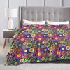 Retro Gänseblümchen Blumenmuster Decken Qualität Weich Gemütlich Überwurfdecke Winter Picknick Sofa Zuhause Lustige Tagesdecke