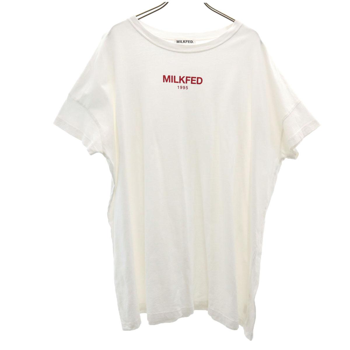

MILKFED. Short sleeve BIG silhouette T-shirt ONE white Women Used