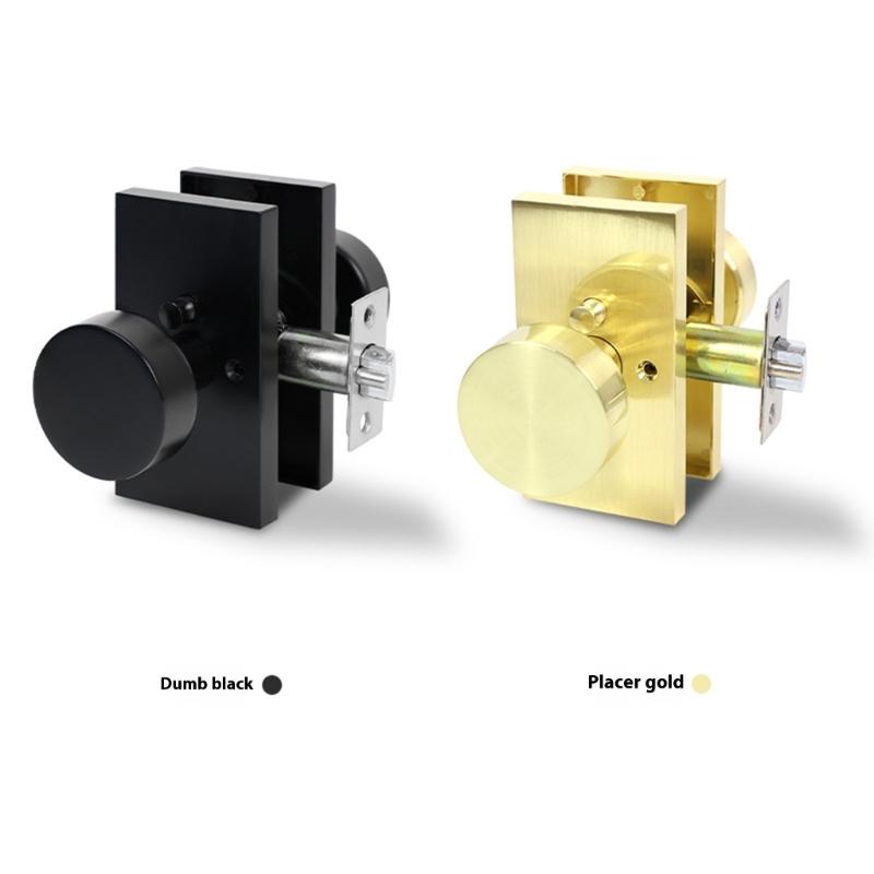 Modern Alloy Passage Door Locks Matte Black Finish Alloy Easy Installation Kits With Keys Plate Screws