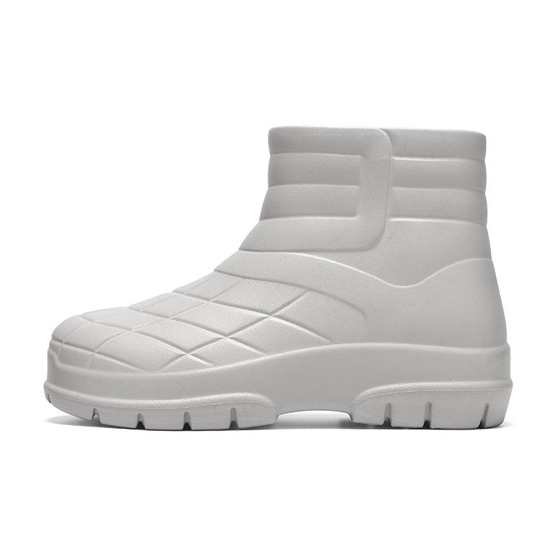 Rain shoes men's fashion mid-tube trend low-rise rain boots outdoor waterproof shoes fishing couple non-slip short rubber shoes