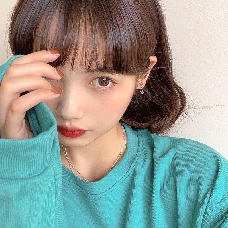 Pearl European Style White Geometric Curl-Proof Cream Women's Earrings, Individually Packaged