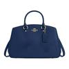 Savannah Carryall 36 Logo Gold Hardware Pebbled Leather Shoulder Crossbody Tote Large Women's Dark Blue