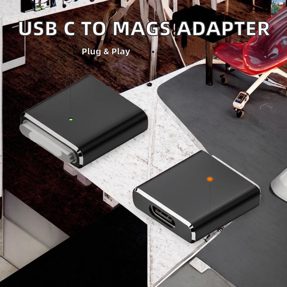 100W Pd Type-C To For Magsafe 3 Magnetic Usb C Adapter Connector Laptop Charging Plug Converter Connector For Macbook Air/Pro