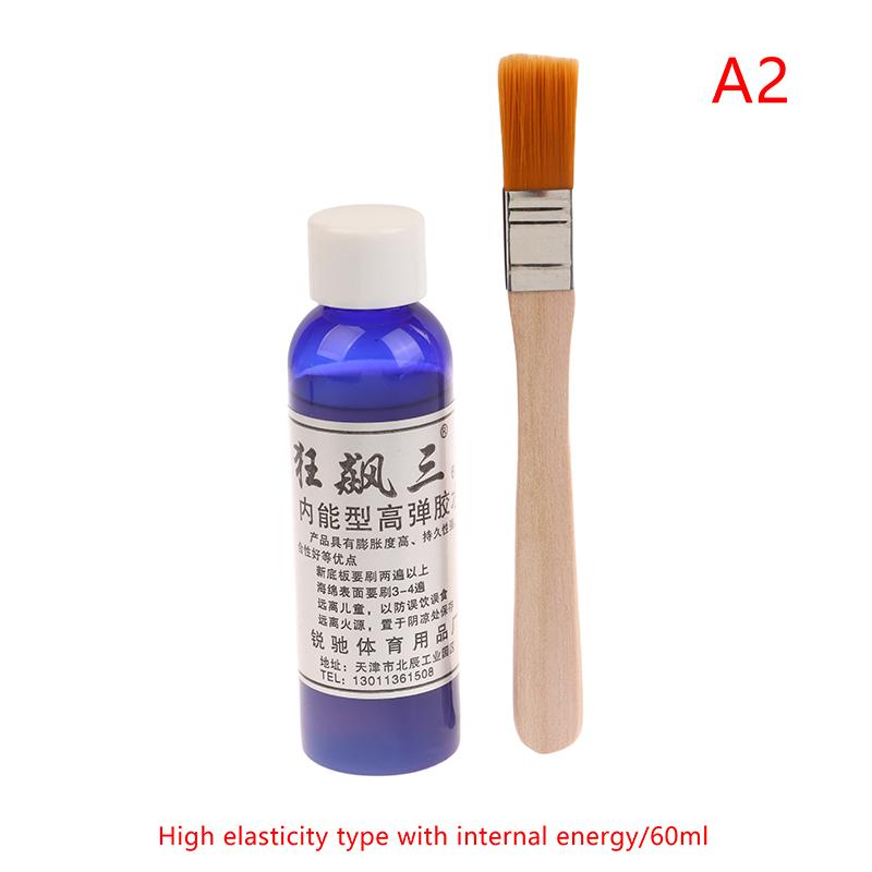 60Ml Ping-Pong Racket Glue With Brush Professional Rubbers Table Tennis Racket Liquid Pingpong Speed Glue Accessories