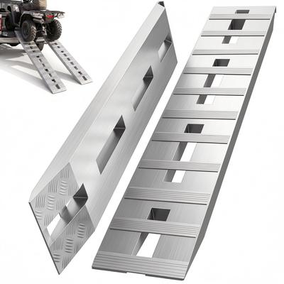 152.4 X 30.5 Cm Aluminum Trailer Ramps 2721.6 Kg Total Beavertail Hook End 1 Pair 2 Ramps