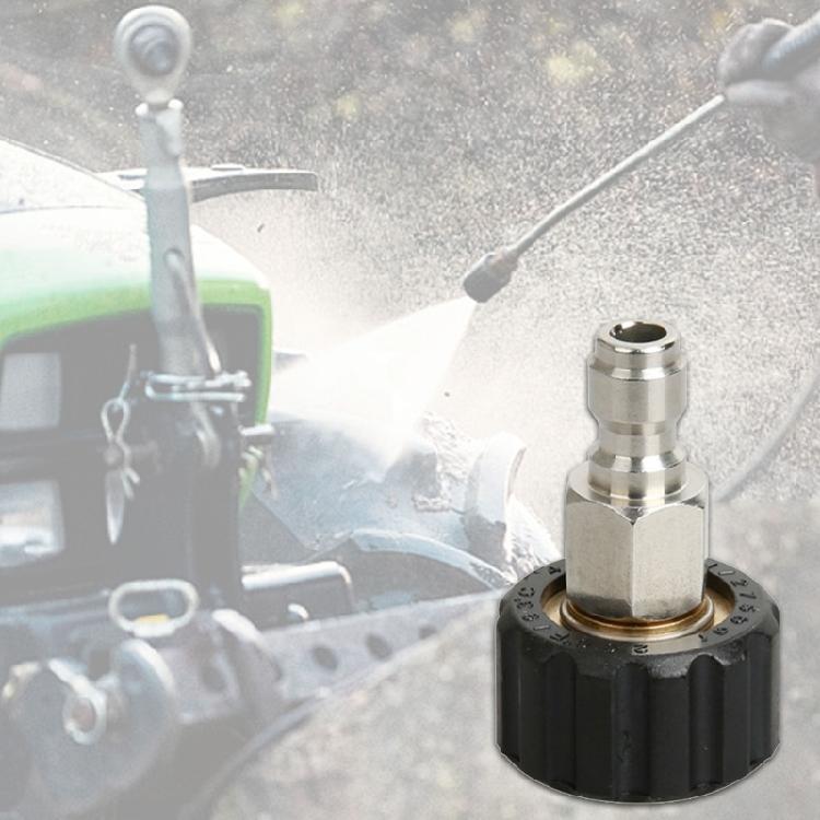 Efficient M22 14mm to 1/4Inch Quick Connection Adapter for Home Garden Pressure Washer Applications Cleaning Equipment