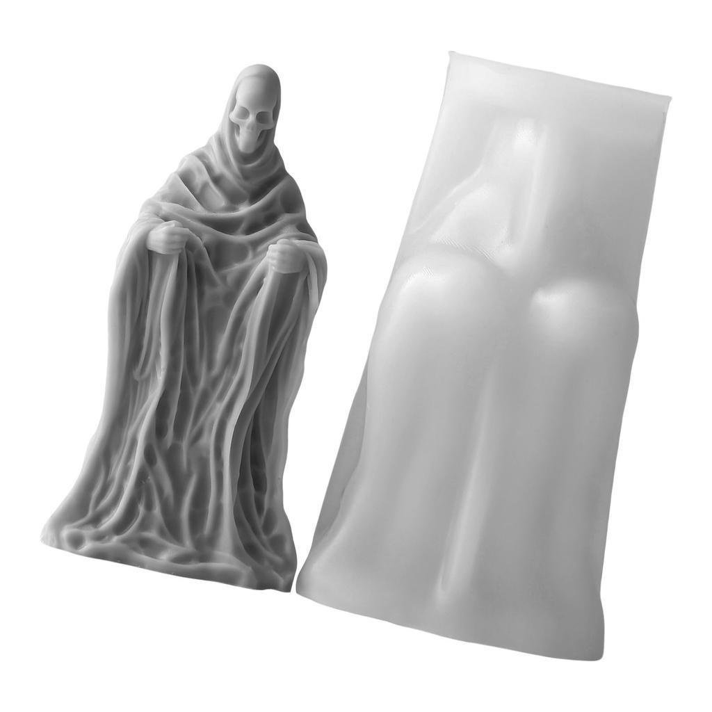 Halloween Skull Silicone Mold For Candle Soap Crafting Reusable Flexible Detailed Design Easy Release Non Toxic Eco Friendly Material