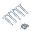 50PCS Cross Screws Galvanized Carbon Steel Self Drilling Screw Replacement 4.8x25mm Flat Head