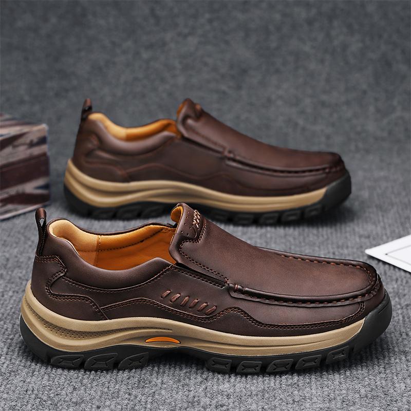 

Men s Hand-Stitched Fashion Loafers, Solid Color Low-Top Casual Shoes, Simple Trendy Slip-On Sneakers 48 кавовий