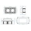 Super Silent Side Air Ventilation Exhaust Fans - 12V 25W RV Side Air Vent Port Range Hood With Internal Grid For Caravan Campe