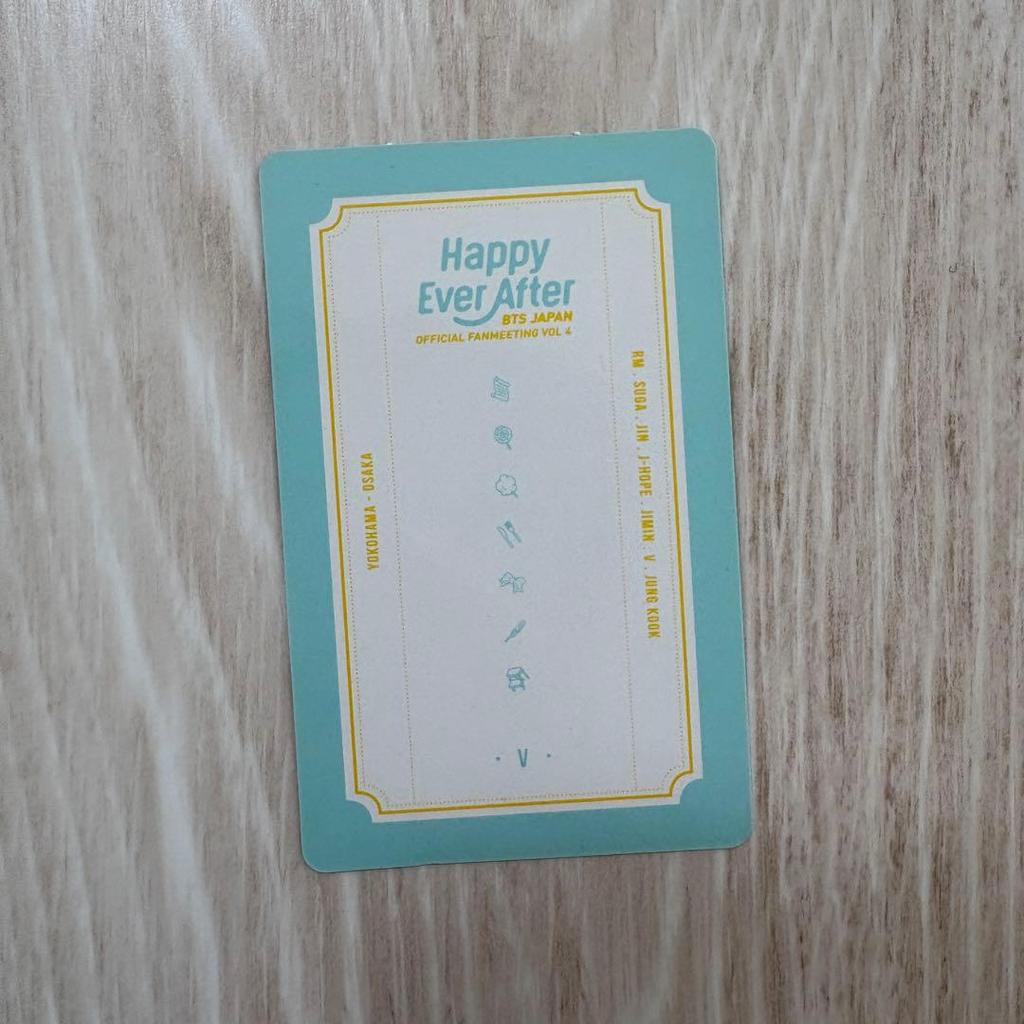 [USED] ra-68BTS Bangtan Boys HEA Happy Ever DVD Photocard V