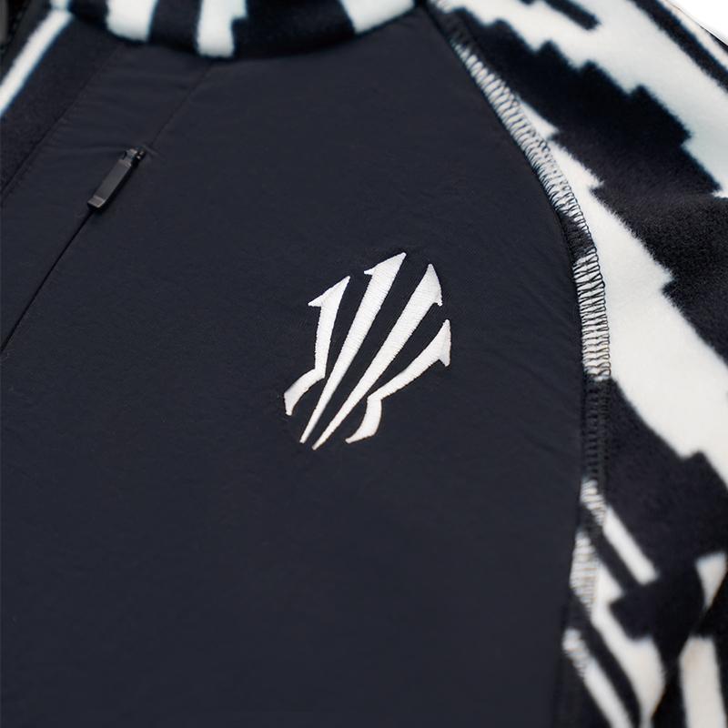 Anta Kyrie Basketball Series Warm Fleece Comfortable Versatile Hoodie Jacket Unisex outerwear Black 172611704-2