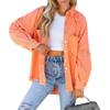 GMXIA Autumn Long-sleeved Denim Jacket for Women, Washable Fringed Mid-length Loose Jacket