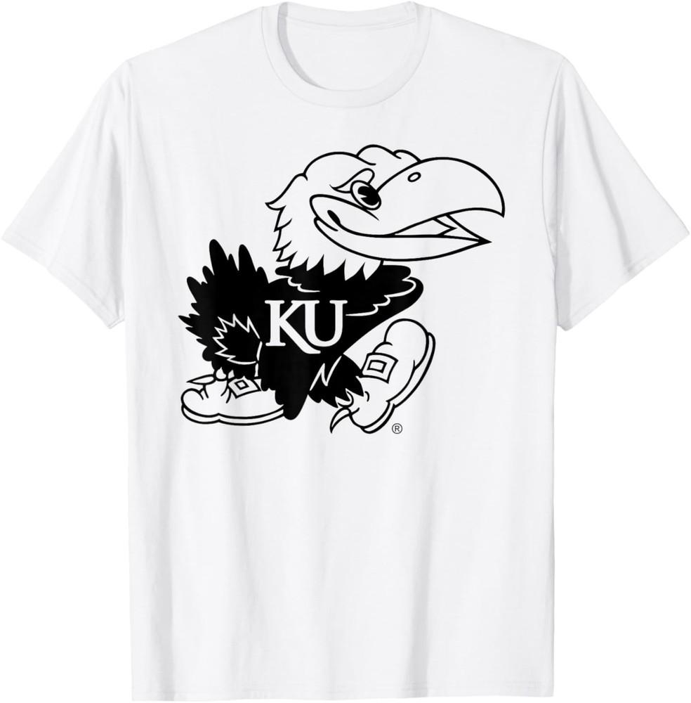 Kansas Jayhawks Two Tone White Officially Licensed T-Shirt 2XL